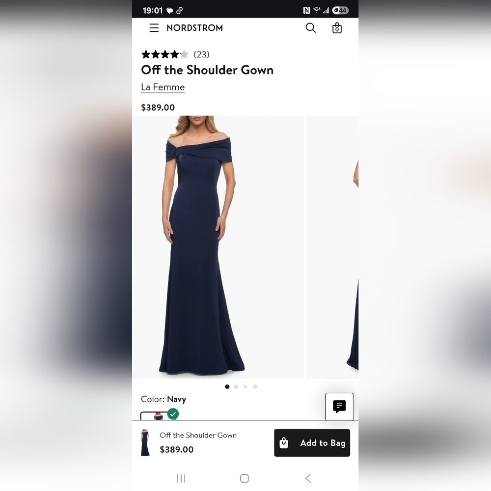 La Femme navy blue gown